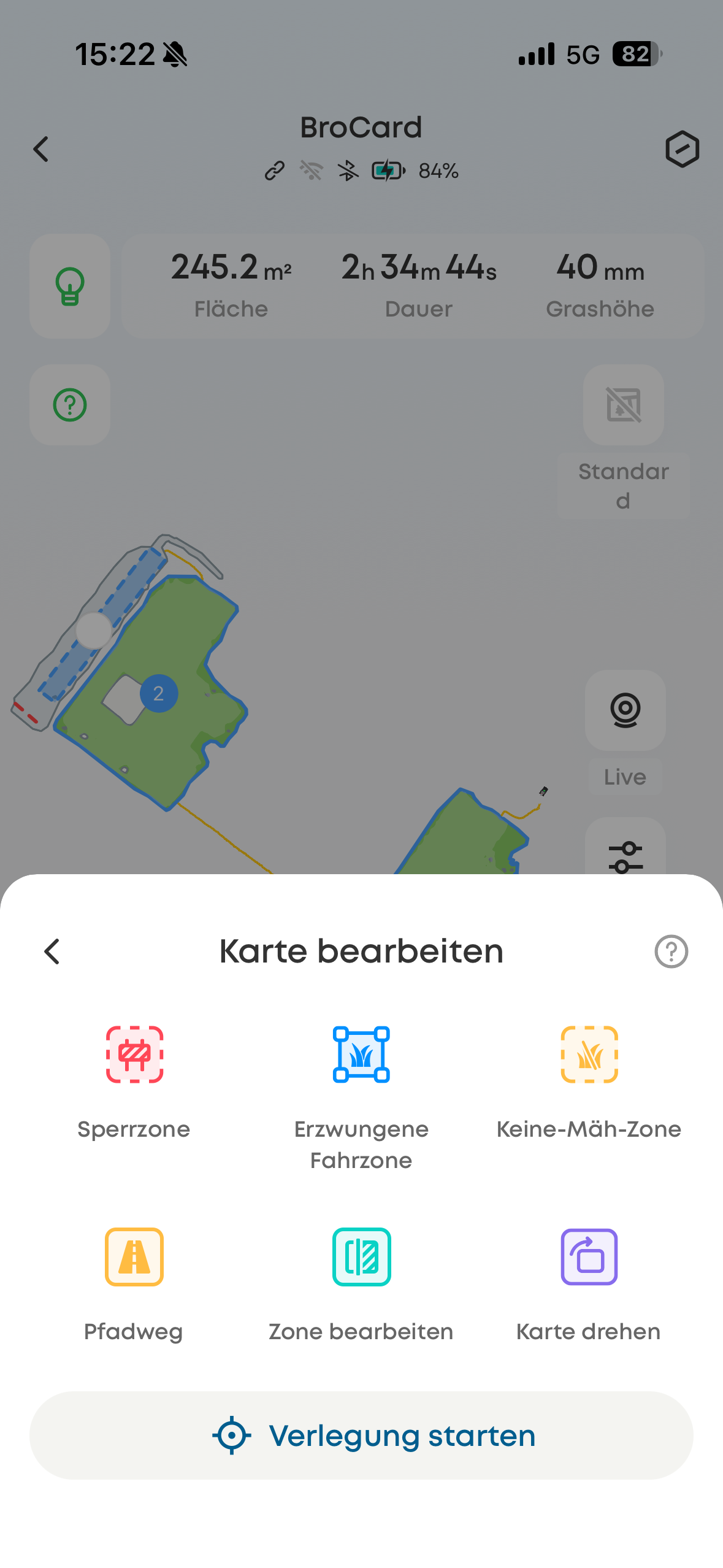 eufy E15 App – Karte bearbeiten mit Sperrzone, Erzwungene Fahrzone, Keine-Mäh-Zone, Pfadweg